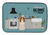 Dog Kitchen Scene Dish Drying Mat - 194030341643