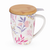 Bailey Botanical Bliss Ceramic Tea Mug & Infuser By Pinky U - 842094181827