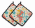 Monogram Retro Pair of Pot Holders - 638508386021