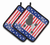 USA Patriotic Dog Art Pair of Pot Holders - 638508524225