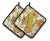 Monogram Floral Pair of Pot Holders - 638508386557