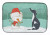 Dog and Snowman Christmas Dish Drying Mat - 652259276875