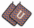 Monogram Chevron Pair of Pot Holders - 638508399038