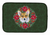 Poinsettia Wreath Dog on Dish Drying Mat - 652259253043