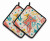 Monogram Retro Pair of Pot Holders - 638508386014