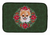 Poinsettia Wreath Dog on Dish Drying Mat - 652259253784