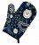 Blue Flowers Dog Art Oven Mitt - 638508607300