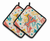 Monogram Retro Pair of Pot Holders - 638508386151