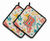 Monogram Retro Pair of Pot Holders - 638508385925