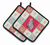 Seated Cat XOXO Pair of Pot Holders - 194030166970