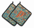 Monogram Floral Pair of Pot Holders - 638508385024