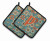 Monogram Floral Pair of Pot Holders - 638508385024