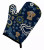 Blue Flowers Dog Art Oven Mitt - 638508607560