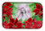 Poinsettias Dog on Dish Drying Mat - 652259252923