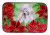 Poinsettias Dog on Dish Drying Mat - 652259252923