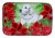 Poinsettias Dog on Dish Drying Mat - 652259252510