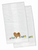 Easter Dog Design White Embroidered Plush Hand Towel Set of 2 - 652259232604