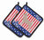 USA Patriotic Dog Art Pair of Pot Holders - 638508524331