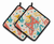Monogram Retro Pair of Pot Holders - 638508386144