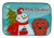 Snowman with Dog Dish Drying Mat - 652259243624