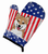 American Flag and Dog on Oven Mitt - 638508480231