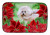 Poinsettias Dog on Dish Drying Mat - 652259252817