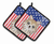 American Flag and Dog on Oven Mitt - 638508389374