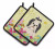 Easter Eggs Dog Pair of Pot Holders - 638508766786