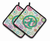 Monogram Floral Pair of Pot Holders - 638508384843