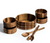 7 Piece - Large Salad Bowl with Servers and 4 Individuals - 850005022121