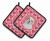 Dog Valentine's Day Portrait Pair of Pot Holders - 638508407641