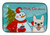 Snowman with Dog Dish Drying Mat - 652259244591