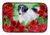 Poinsettias Dog on Dish Drying Mat - 652259252480