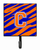 Letter Initial Tiger Stripe - Blue Orange  Leash or Key Holder - 615872516520