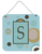 Initial Monogram - Blue Dots Wall or Door Hanging Prints - 615872640881