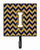 Letter Chevron Navy Blue and Gold Leash or Key Holder - 638508309129