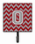 Letter Chevron Crimson and Grey   Leash or Key Holder - 638508305916