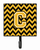 Letter Chevron Black and Gold Leash or Key Holder - 638508308290