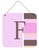 Monogram - Pink Stripes Wall or Door Hanging Prints - 615872639755