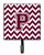 Letter Chevron Maroon and White  Leash or Key Holder - 638508307927