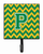 Letter Chevron Green and Gold Leash or Key Holder - 638508309716