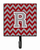 Letter Chevron Crimson and Grey   Leash or Key Holder - 638508305947