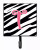 Letter Initial Zebra Stripe and Pink Leash or Key Holder - 615872519163