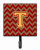 Letter Chevron Garnet and Gold  Leash or Key Holder - 638508307217