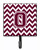 Letter Chevron Maroon and White  Leash or Key Holder - 638508307910
