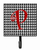 Letter Initial Monogram - Houndstooth Black Leash or Key Holder - 615872518623