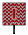 Letter Chevron Maroon and White Leash or Key Holder - 638508307354