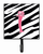 Letter Initial Zebra Stripe and Pink Leash or Key Holder - 615872519057