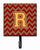 Letter Chevron Garnet and Gold  Leash or Key Holder - 638508307194