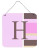 Monogram - Pink Stripes Wall or Door Hanging Prints - 615872639779